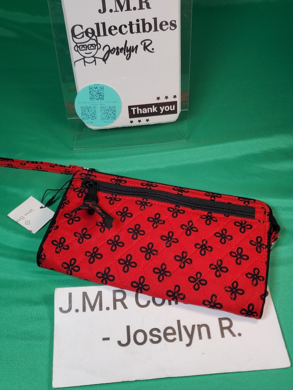 Vera Bradley Front Zip Wristlet – Cardinal Red Mini Concerto – NWT!